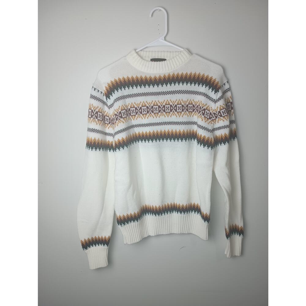 Vintage Sigallo 80s Sweater Men's Medium Nordic‎ Acrylic Western Retro Winter